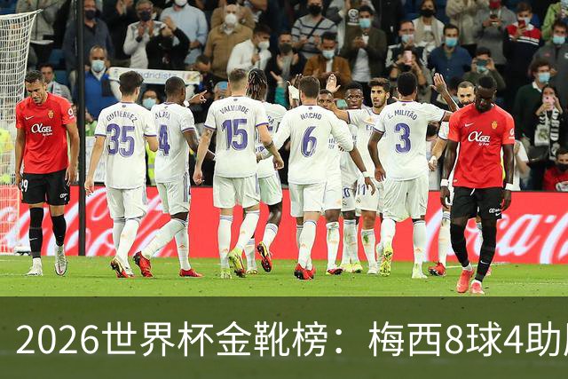 2026世界杯金靴榜：梅西8球4助压姆巴佩，凯恩贝林厄姆6球并列第四追击